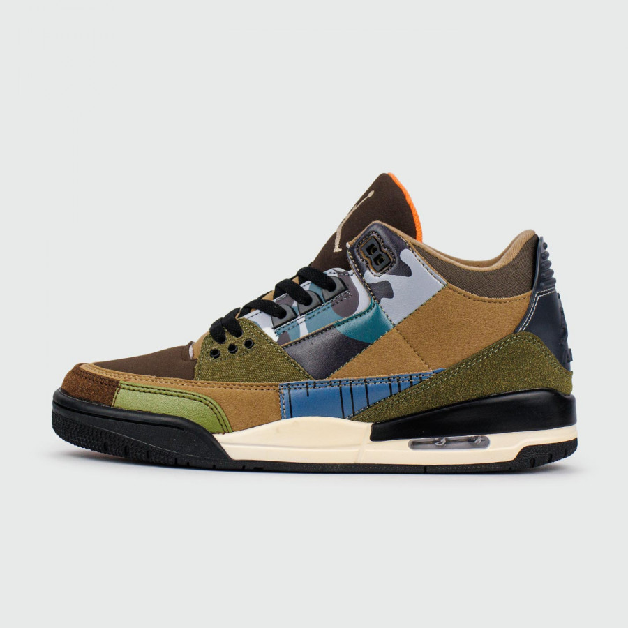 кроссовки Air Jordan 3 Camo Green Brown