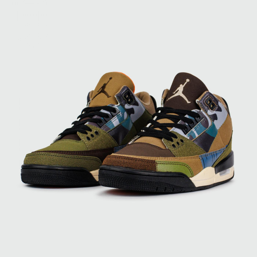 кроссовки Air Jordan 3 Camo Green Brown