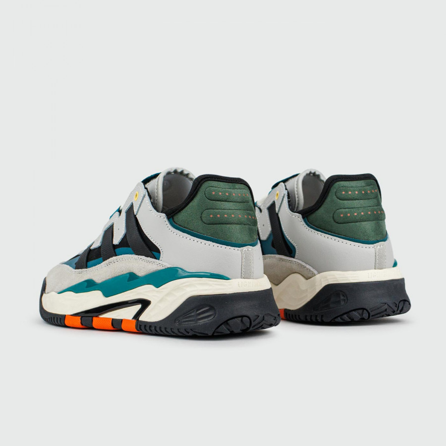 кроссовки Adidas Niteball Grey Black / Green