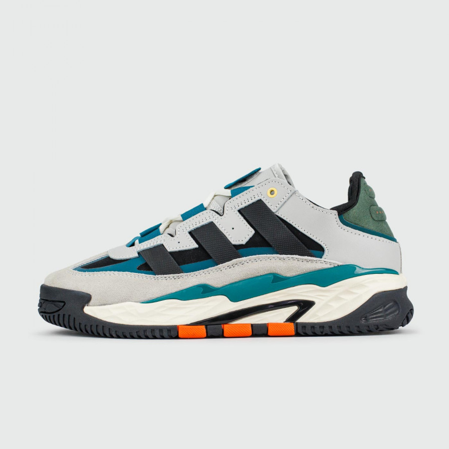 кроссовки Adidas Niteball Grey Black / Green Wmns