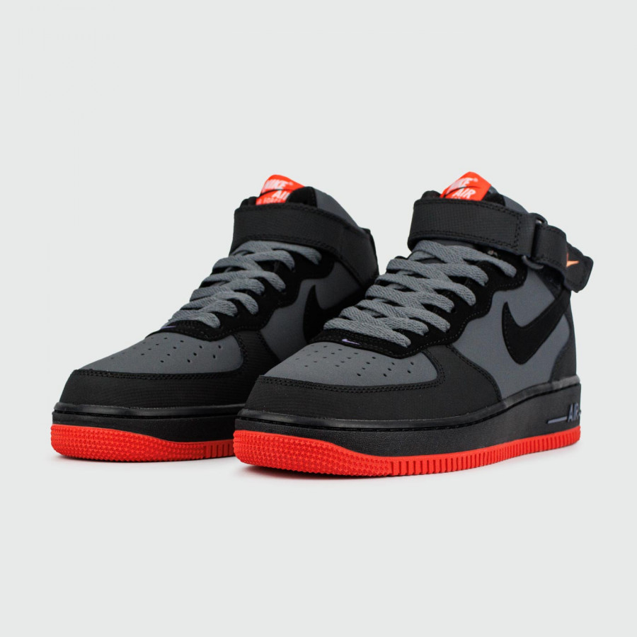 кроссовки Nike Air Force 1 Grey / Red Ftwr.