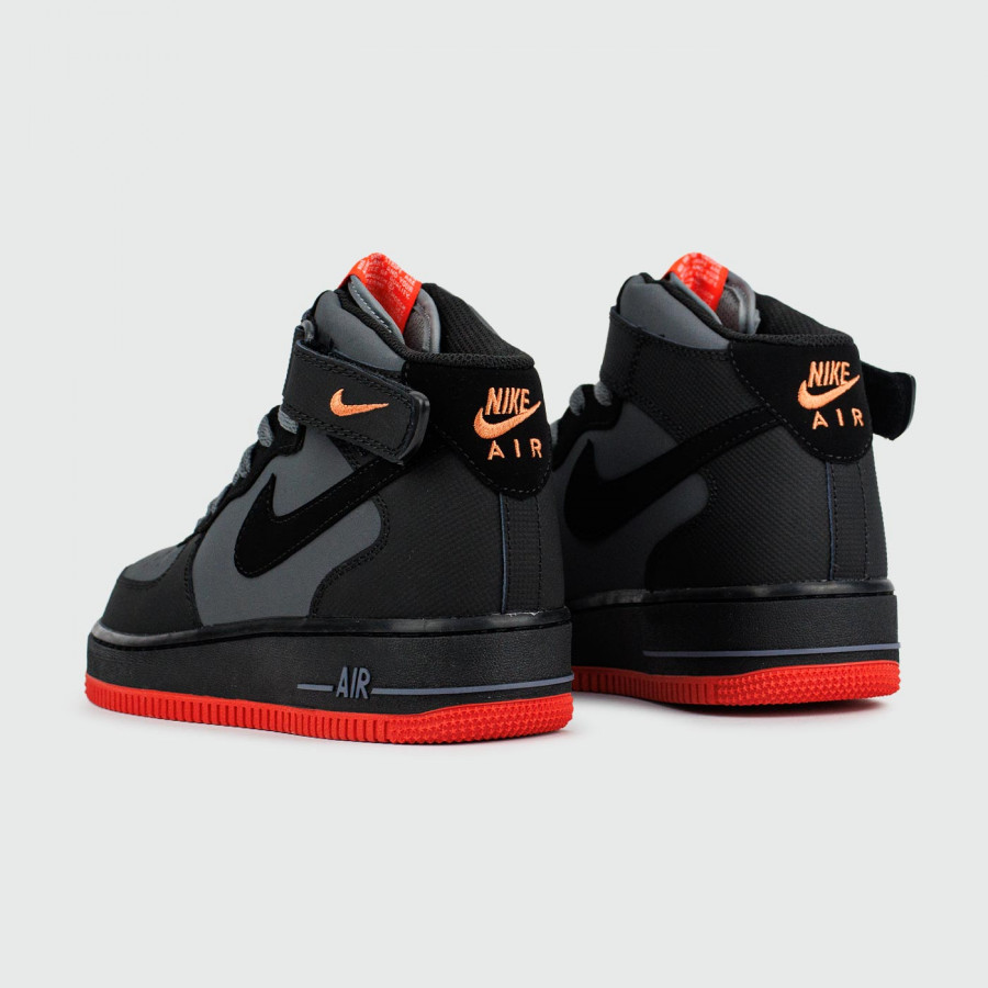 кроссовки Nike Air Force 1 Grey / Red Ftwr.