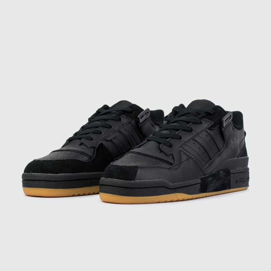 кроссовки Adidas Forum Low Black / Gum Ftwr. New