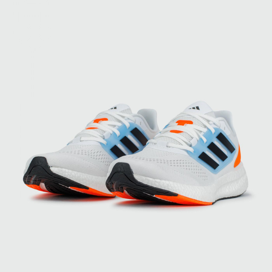 кроссовки Adidas Pureboost 22 White Blue Orange