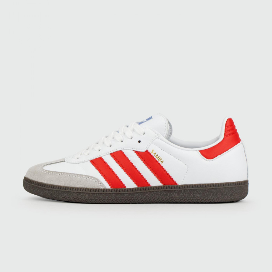 кроссовки Adidas Samba OG White Red Str.