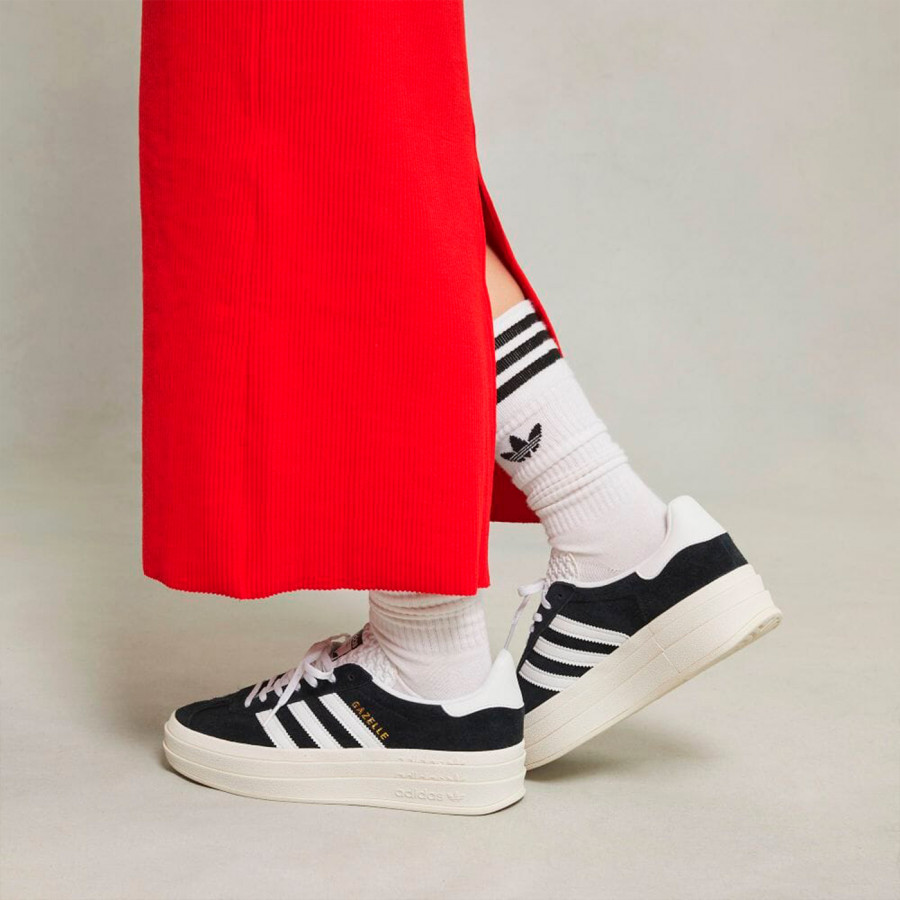 кроссовки Adidas Gazelle Bold Black / White Wmns