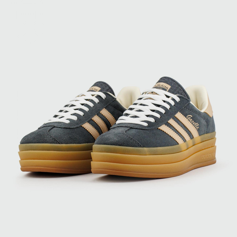 кроссовки Adidas Gazelle Bold Blue / Gum Wmns