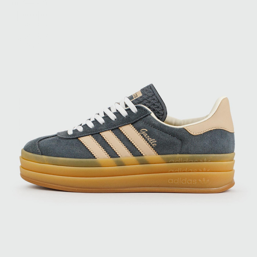 кроссовки Adidas Gazelle Bold Blue / Gum Wmns