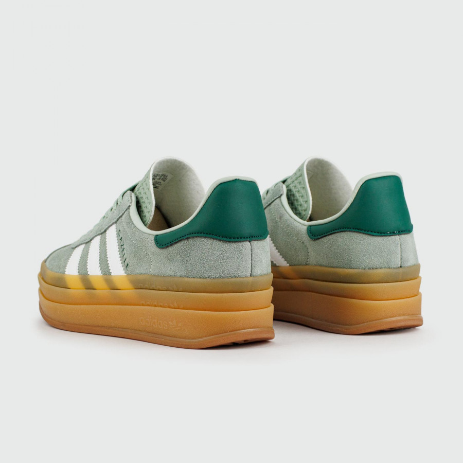 кроссовки Adidas Gazelle Bold Green / Gum Wmns