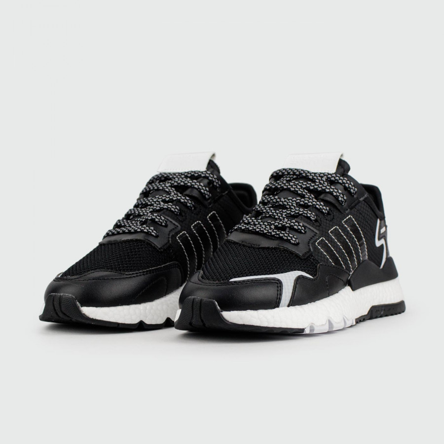 кроссовки Adidas Nite Jogger Black / White Wmns