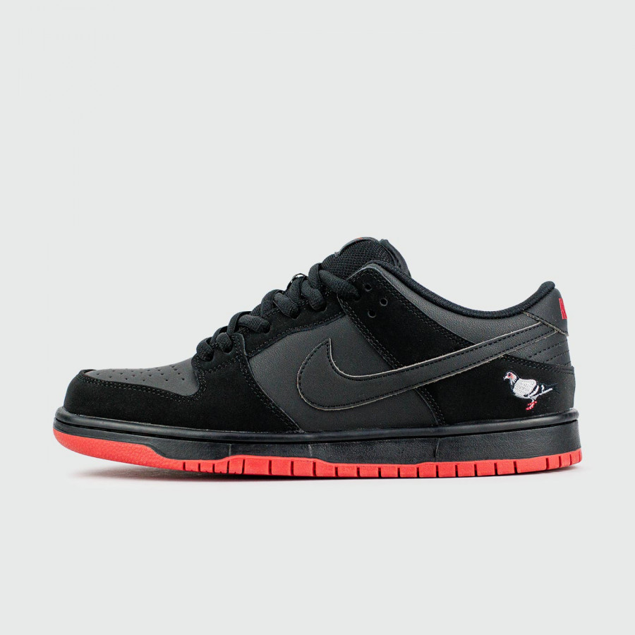 кроссовки Nike SB Dunk Low Black / Red Ftwr