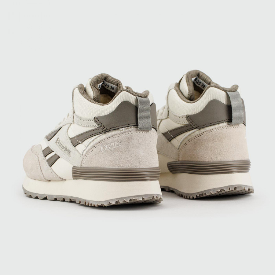 кроссовки Reebok LX 2200 Mid Grey / White Wmns with Fur