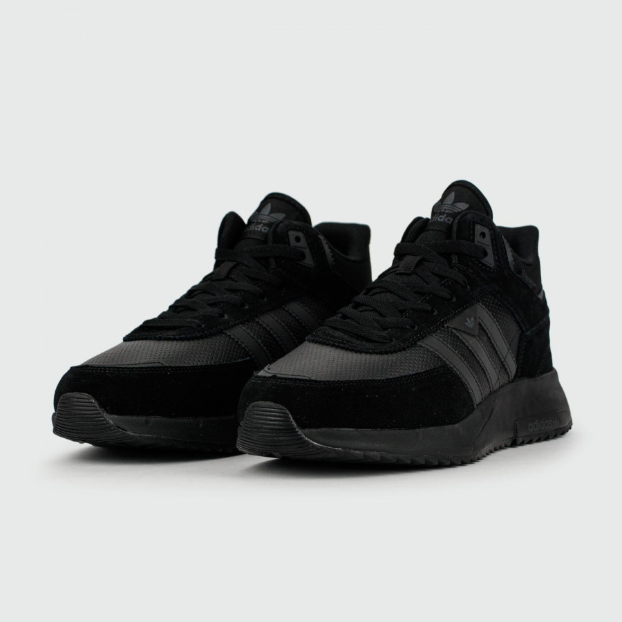 кроссовки Adidas Retropy F2 Mid Black with Fur dm