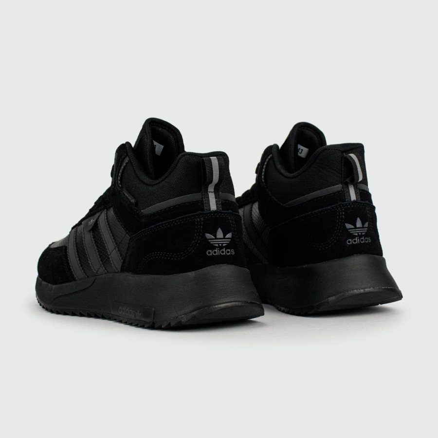 кроссовки Adidas Retropy F2 Mid Black with Fur dm