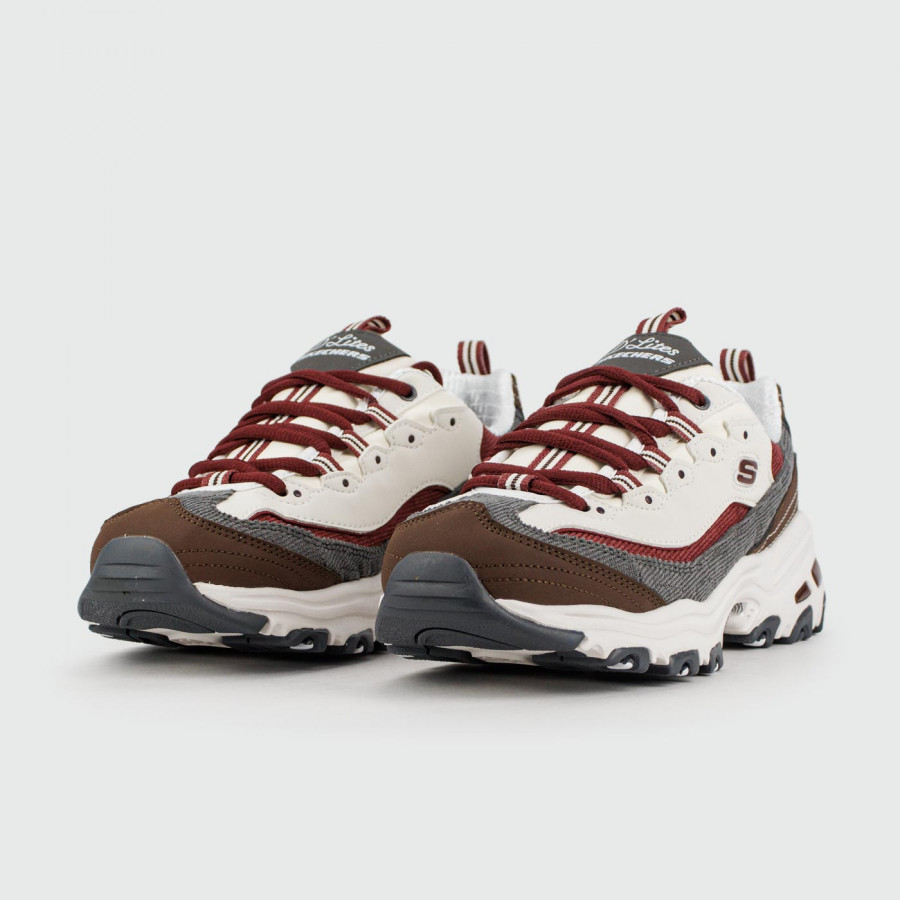 кроссовки Skechers D'Lites White / Brown Wmns