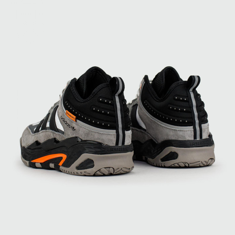 кроссовки Adidas Niteball Grey / Black Orange with Fur
