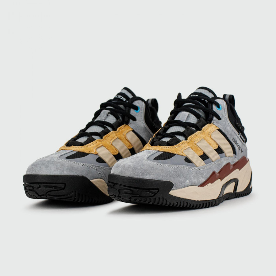 кроссовки Adidas Niteball Grey Beige with Fur