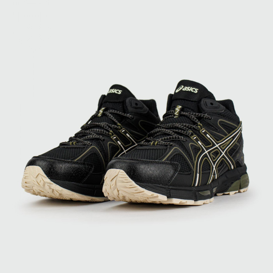 кроссовки Asics Gel-Kahana 8 Mid Black Green with Fur