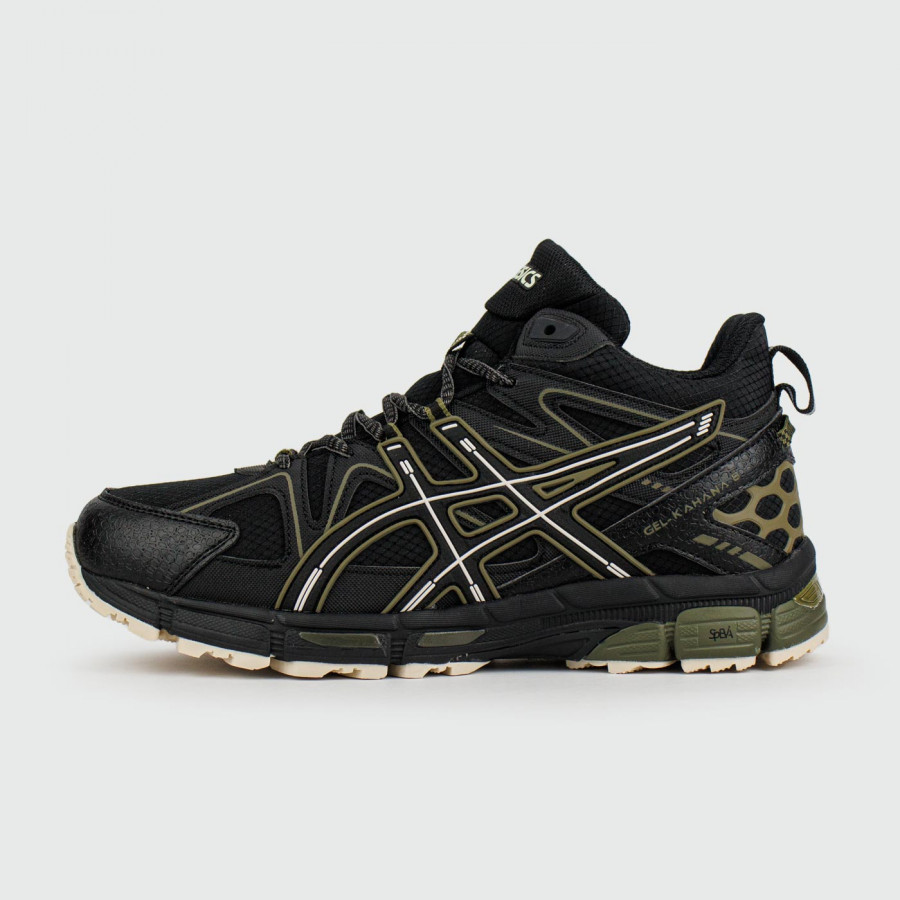 кроссовки Asics Gel-Kahana 8 Mid Black Green with Fur