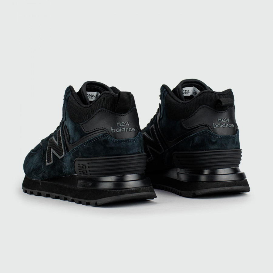 кроссовки New Balance 574 Mid Navy Black with Fur Wmns