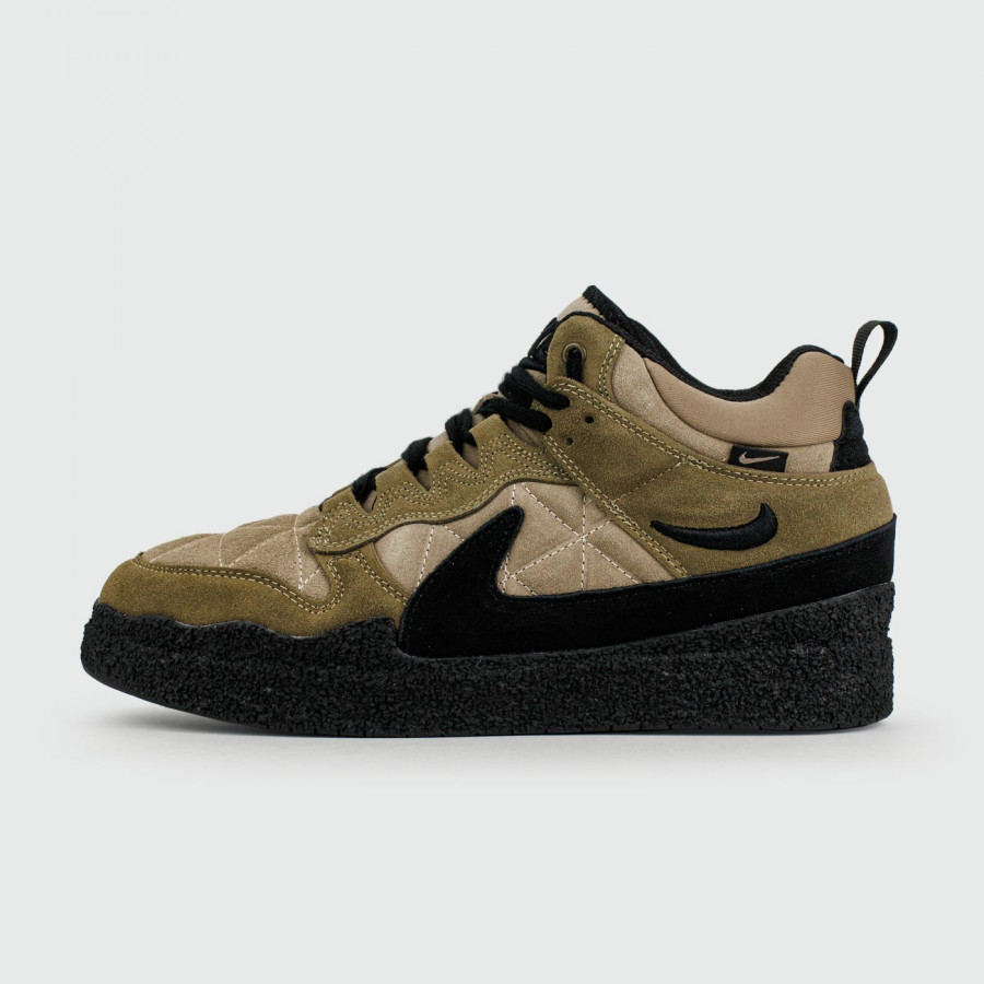 кроссовки Nike x CPFM Dunk Mid Brown Black with Fur