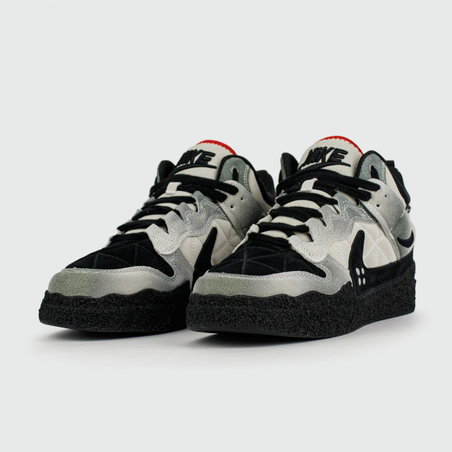 кроссовки Nike x CPFM Dunk Mid Grey / Black with Fur