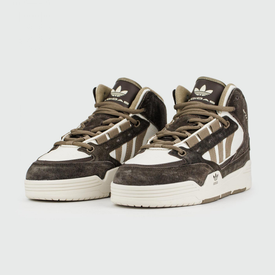 кроссовки Adidas ADI2000 Mid Brown White with Fur