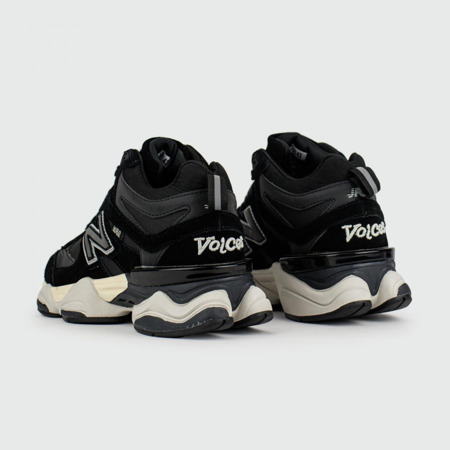 кроссовки New Balance 9060 Mid Black / White with Fur
