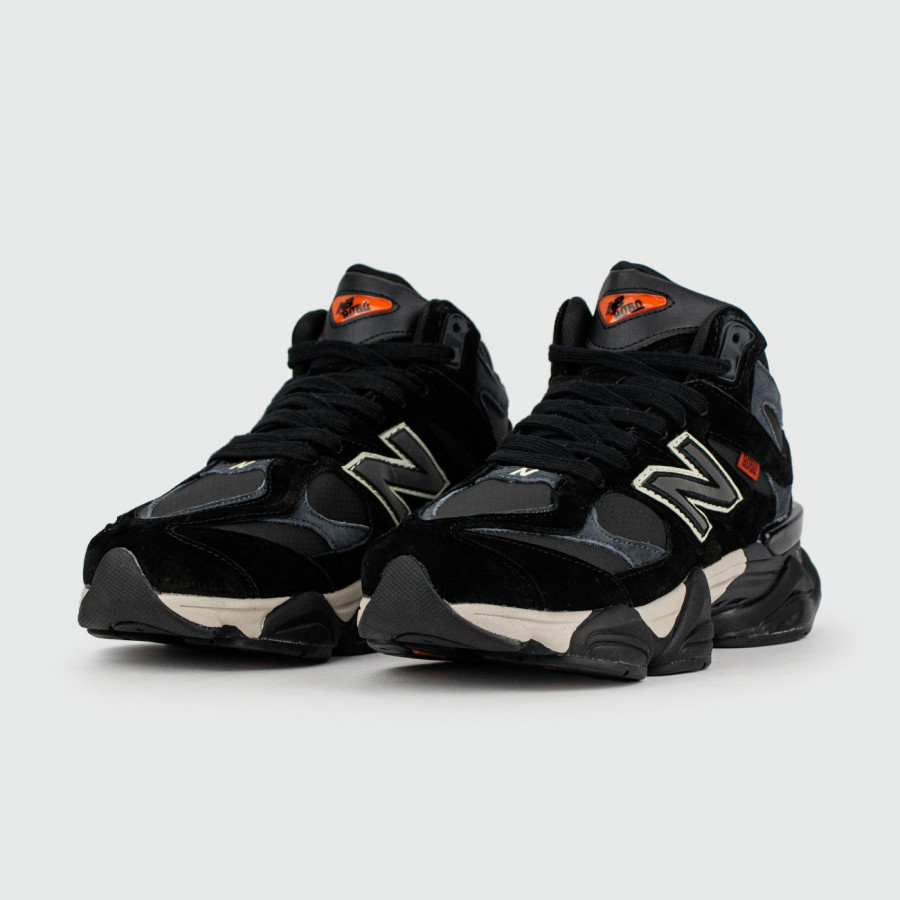 кроссовки New Balance 9060 Mid Black / Black with Fur