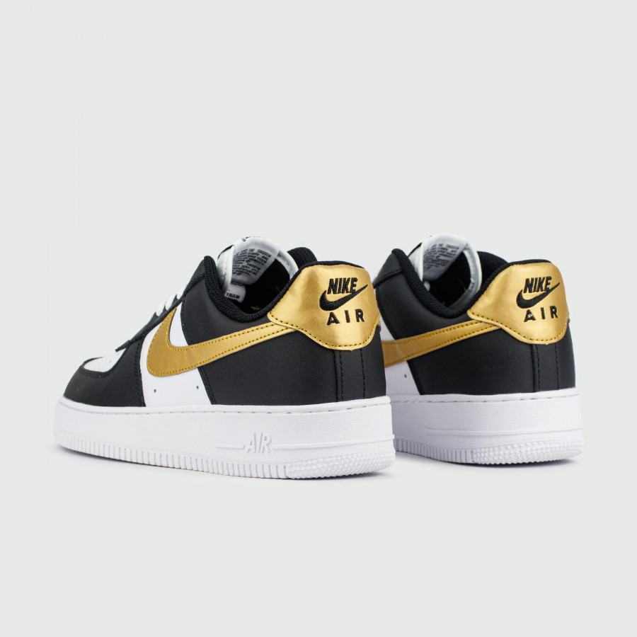 кроссовки Nike Air Force 1 Low White Black Gold