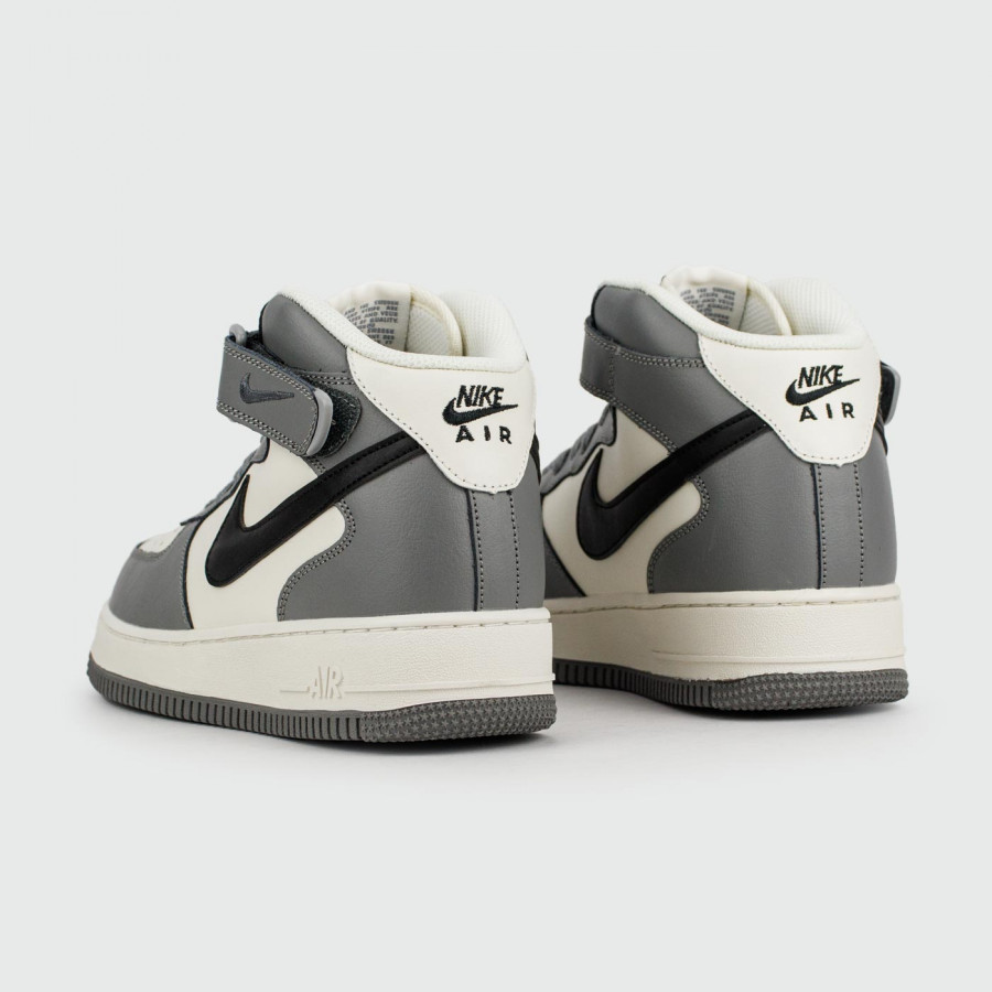 кроссовки Nike Air Force 1 Mid Grey White Black
