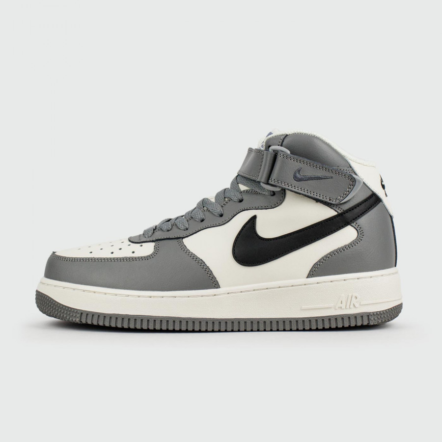 кроссовки Nike Air Force 1 Mid Grey White Black