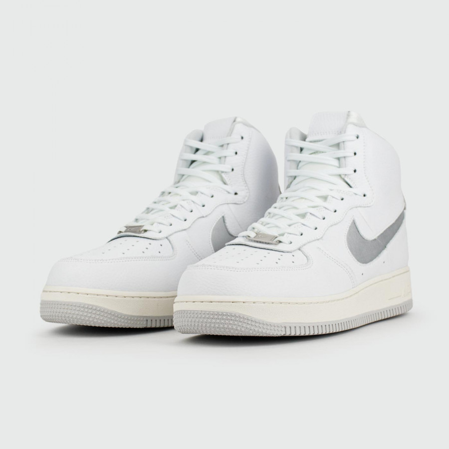 кроссовки Nike Air Force 1 Mid White Silver