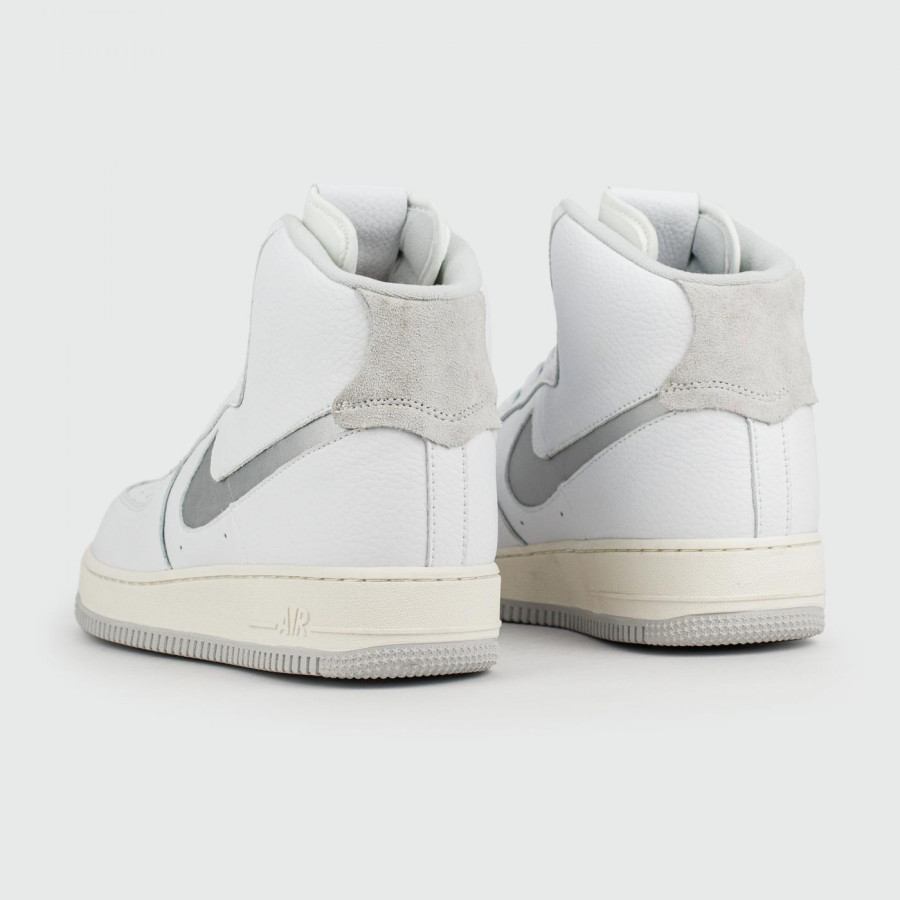 кроссовки Nike Air Force 1 Mid White Silver
