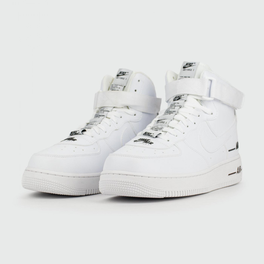 кроссовки Nike Air Force 1 Mid White Double Logo