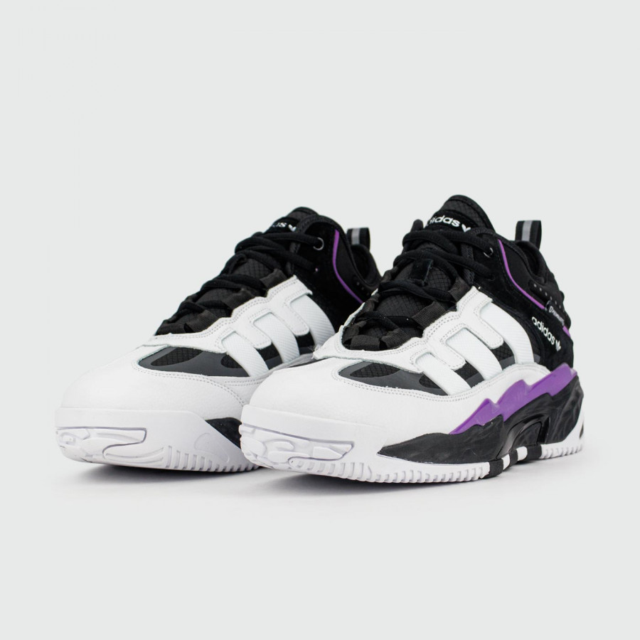 кроссовки Adidas Niteball White Purple with Fur