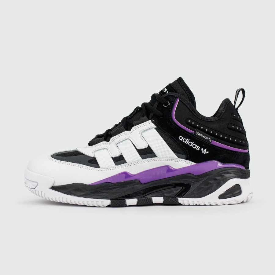 кроссовки Adidas Niteball White Purple with Fur