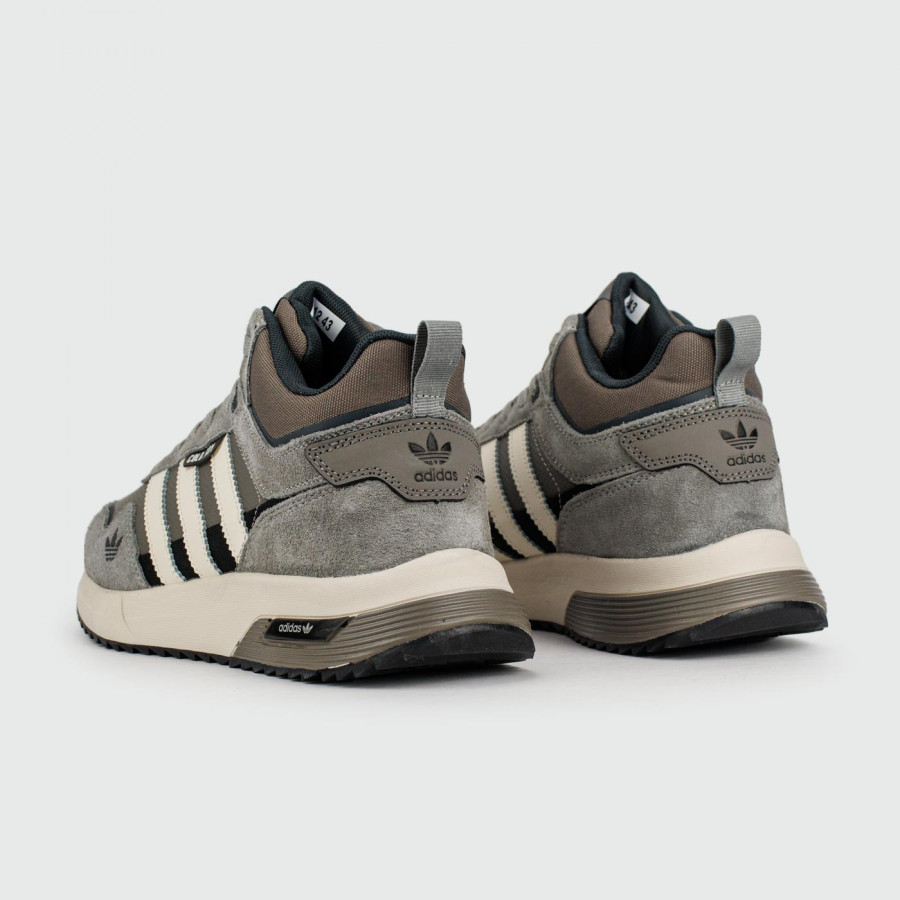 кроссовки Adidas Retropy F2 Mid Grey / White with Fur