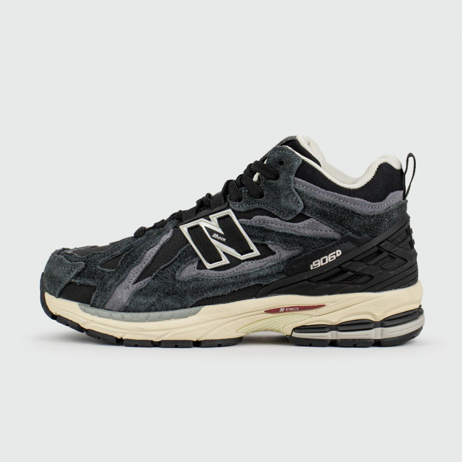 кроссовки New Balance 1906D Mid Black Beige Wmns Suede with Fur