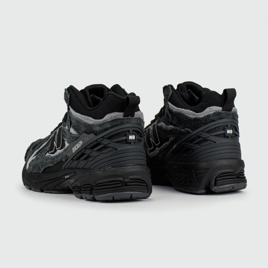 кроссовки New Balance 1906D Mid Black Grey Suede with Fur
