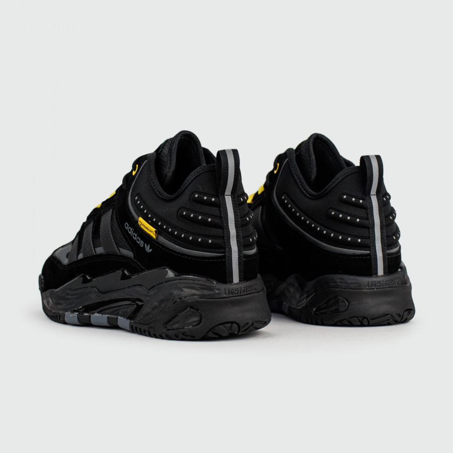 кроссовки Adidas Niteball Black / Yellow with Fur