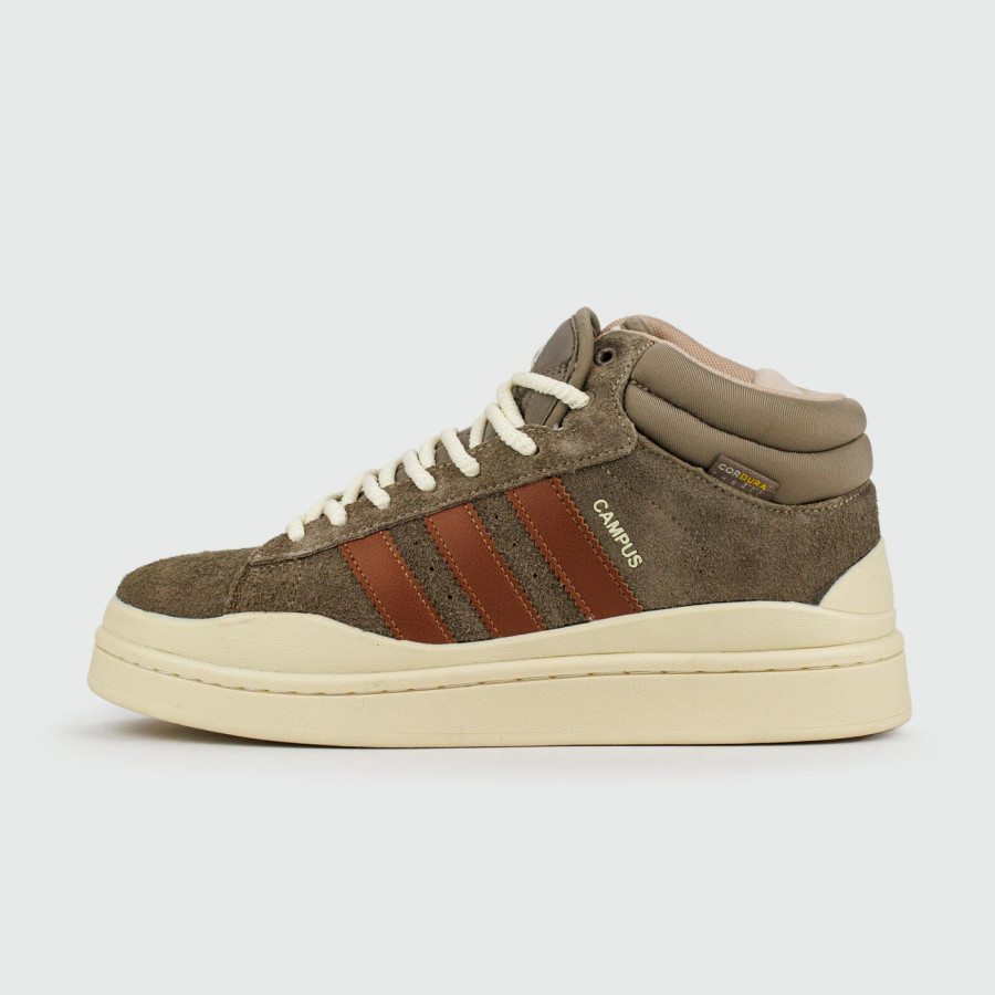 кроссовки Adidas Campus Brown / White with Fur