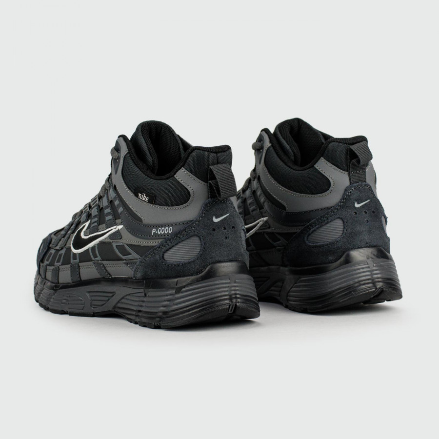 кроссовки Nike P-6000 Black Grey with Fur