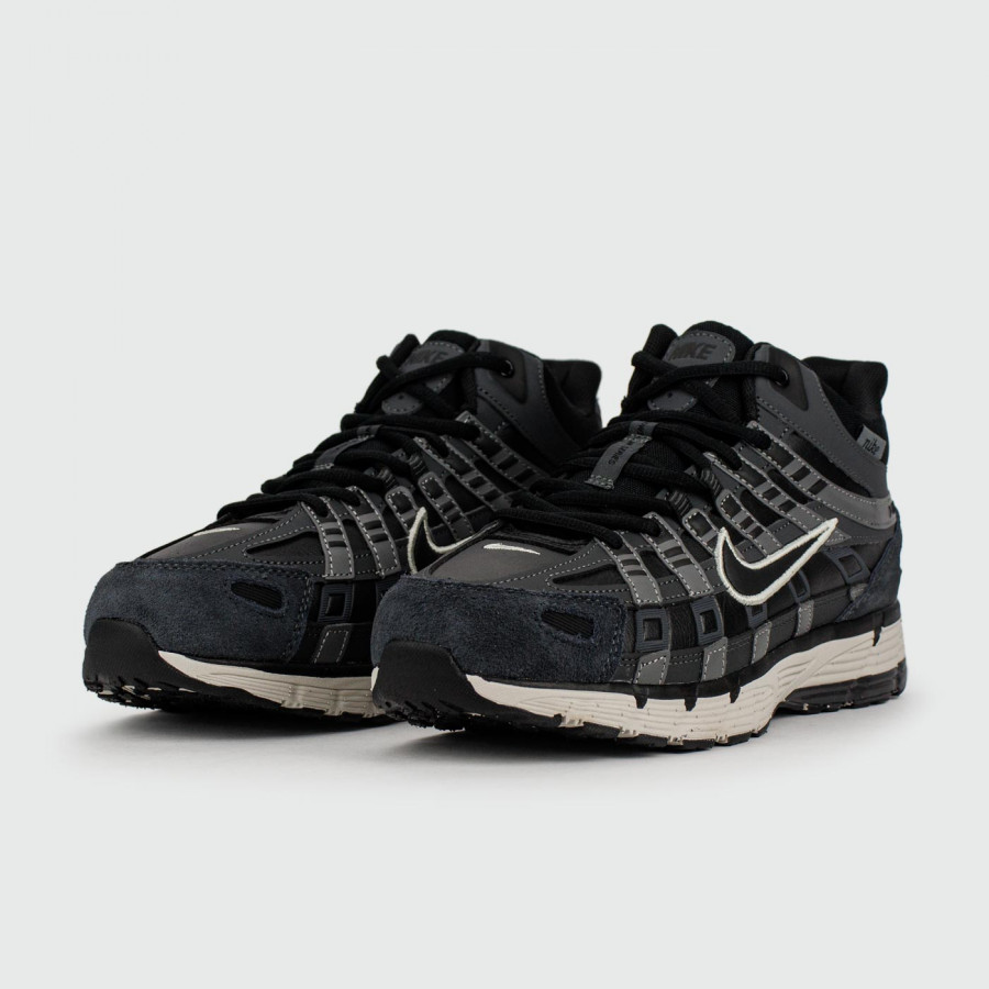 кроссовки Nike P-6000 Black White with Fur