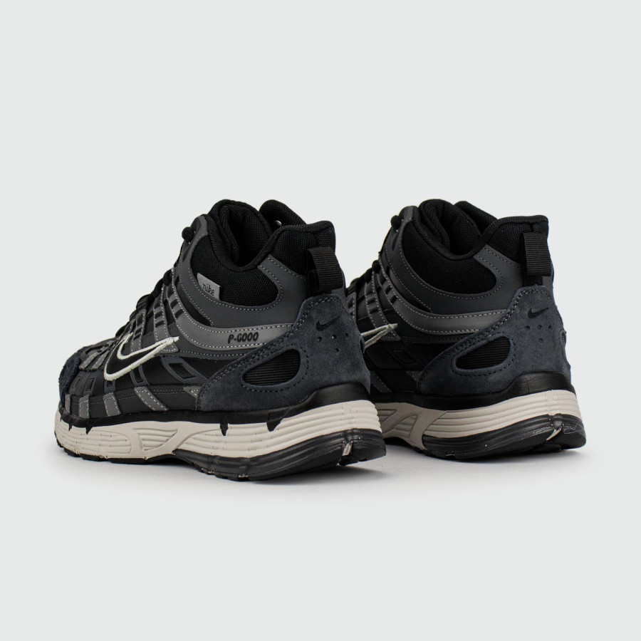 кроссовки Nike P-6000 Black White with Fur