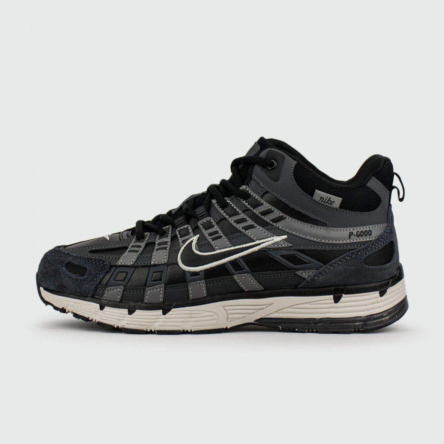 кроссовки Nike P-6000 Black White with Fur