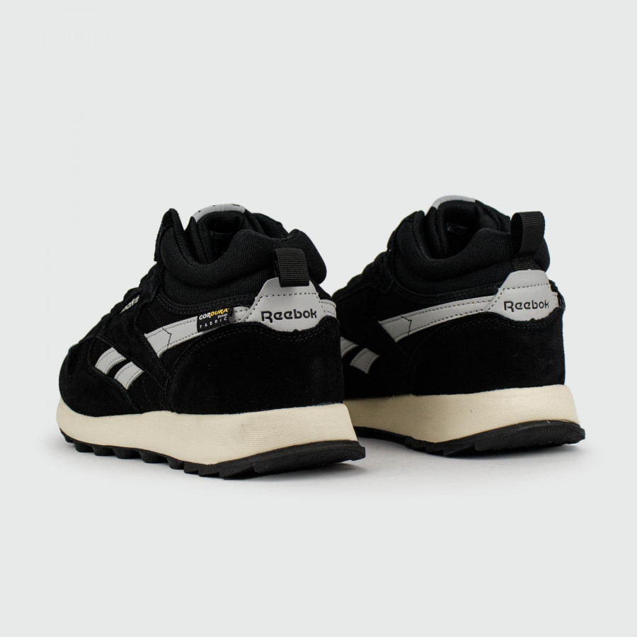 кроссовки Reebok Classic Utility Suede Black / White with Fur