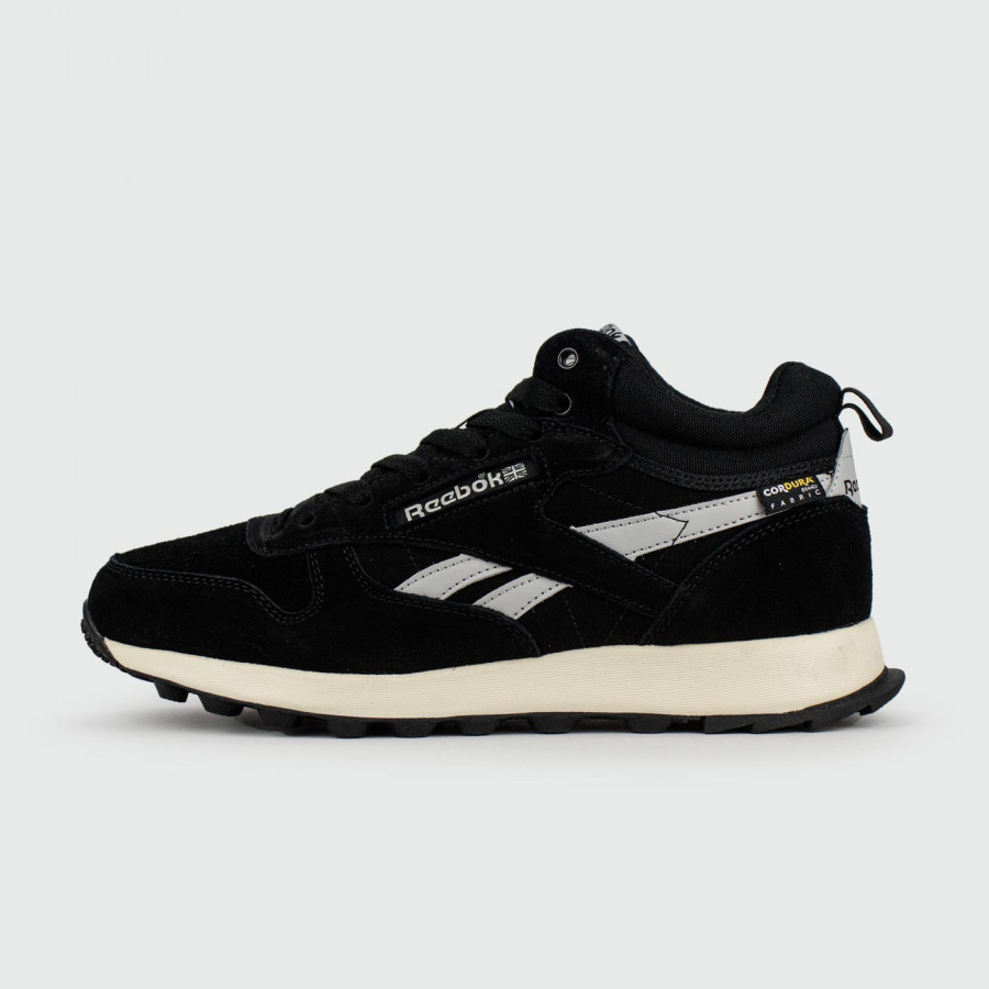 кроссовки Reebok Classic Utility Suede Black / White with Fur
