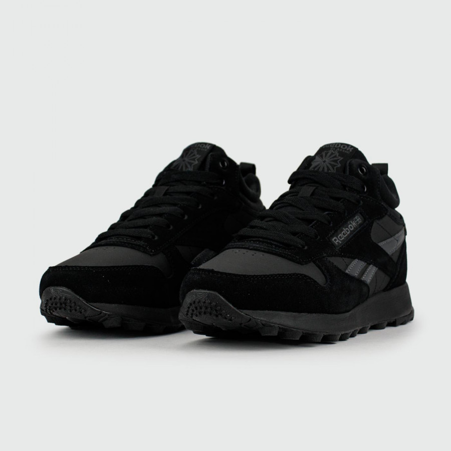 кроссовки Reebok Classic Utility Suede Black with Fur