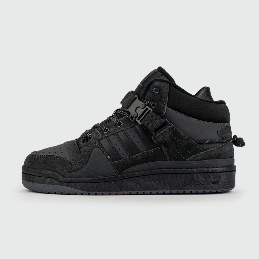 кроссовки Adidas Forum Mid x Bad Bunny Dark Grey with Fur
